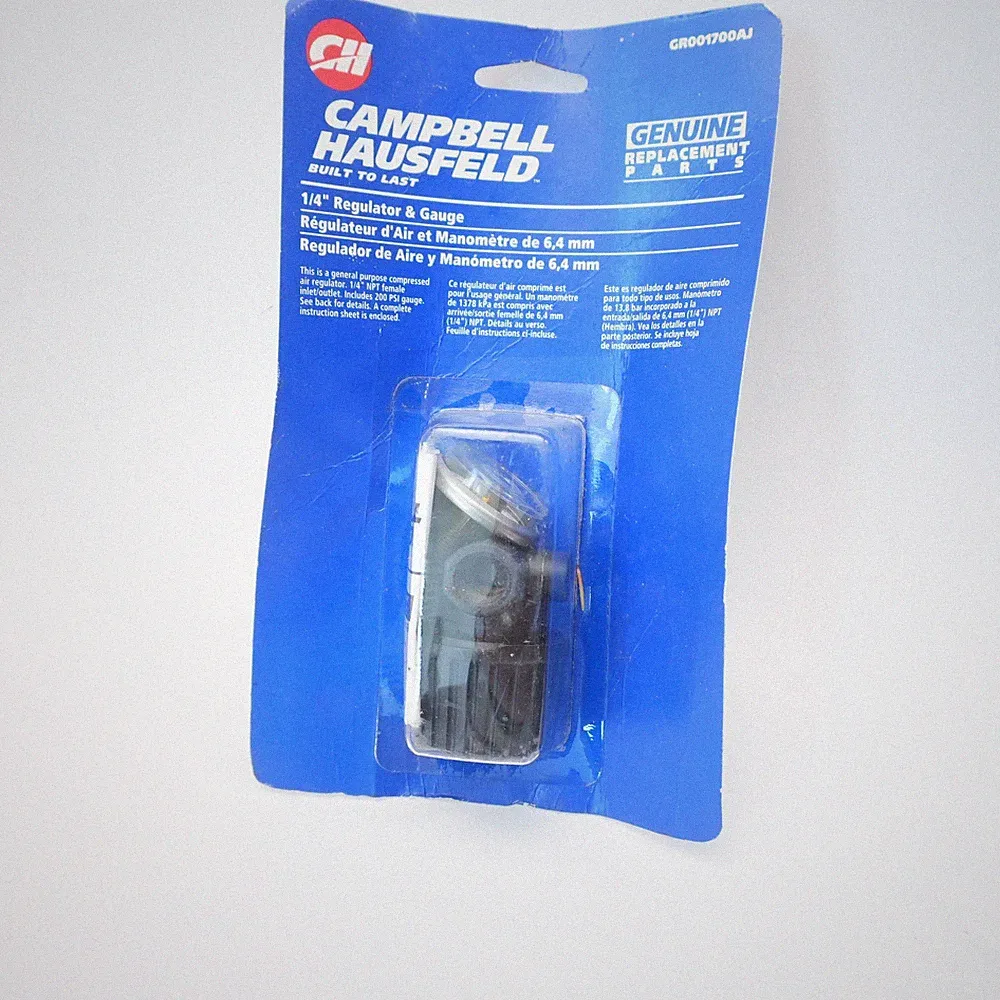 1/4 inch Air Regulator w/Gauge Campbell Hausfeld Air Compressors
