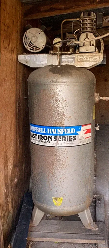 Campbell Hausfeld 60 gallon air compressor 6HP 500$ OBO. LOCAL PICKUP AS IS