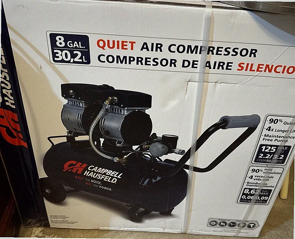 Campbell Hausfeld Dc080501 Air Compressor,1.0 Hp,120Vac,Tank 8 Gal FREE SHIPPING