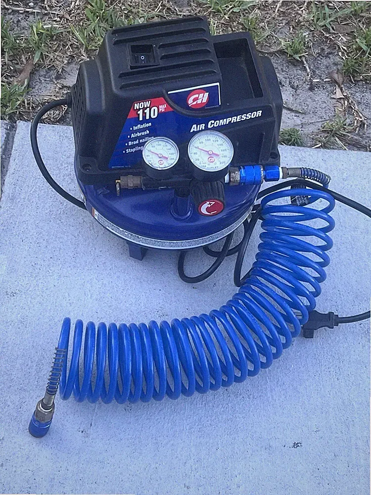 Campbell Hausfeld FP 202801 100 PSI Pancake Air Compressor 1 Gallon Works Great
