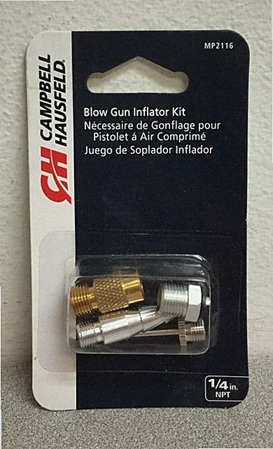 Campbell Hausfeld MP2116 1/4 in. NPT Blow Gun Inflator Kit 4 Pc.