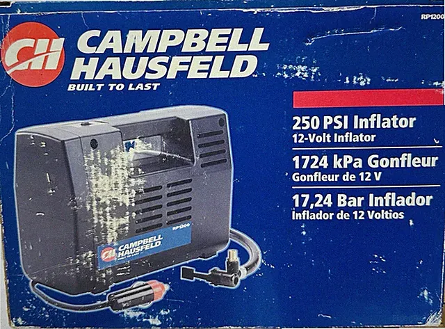 Campbell Hausfeld RP1200 12V 12-Volt 250PSI Inflator - Brand New