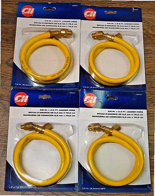 Campbell Hausfeld Whip Hose 3/8" x 2.5' MP5137 Leader Hose - Lot of 4